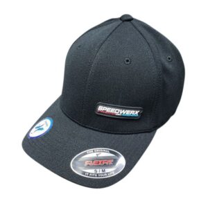 SPEEDWERX FLEXFIT HAT – BLACK – SMALL LOGO